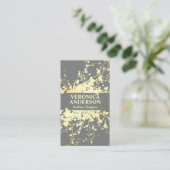 Blätter und Reben aus Gold Visitenkarte (Stehend Vorderseite)