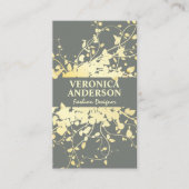 Blätter und Reben aus Gold Visitenkarte (Vorderseite)