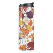 Blätter und Rose für die Wasserfarbe im Herbst Thermosbecher (Nach links gedreht)