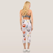 Blätter und Schale Capri Leggings (Rückseite)
