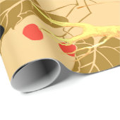 BLÄTTER UND SCHALTFLÄCHEN FÜR DIE KUPFUNG VON KUPP GESCHENKPAPIER (Rolleneckpunkt)