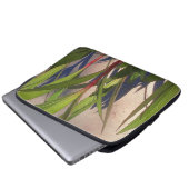 Blätter und Schatten Laptopschutzhülle (Vorne Knopf)