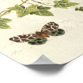 Blätter und Schmetterling Poster (Ecke)