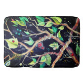 Blätter und Schmetterlinge Badematte (Vorderseite)