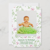 Blätter und Schmetterlinge Einladung (Vorderseite)