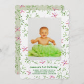 Blätter und Schmetterlinge Einladung (Vorne/Hinten)