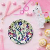 Blätter und Schmetterlinge Pappteller (Party)