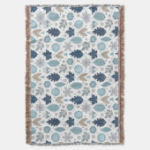 Blätter und Schneeformen im Winter Decke (Vorderseite Vertikal)