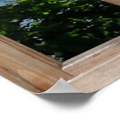 Blätter und Seeblick-Illusion aus einem Imitat-Fen Poster (Ecke)