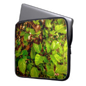 Blätter und Sonne Laptopschutzhülle (Vorderseite Links)