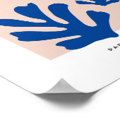 Blätter und Sonnencreme, die modern geschnitten si Poster (Ecke)