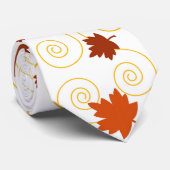 Blätter und Spirale - Krawatte (Gerollt)