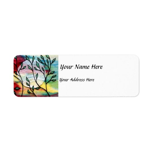 Blätter und transparente Farbschichten (Vorne)