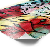 Blätter und transparente Farbschichten Fotodruck (Ecke)