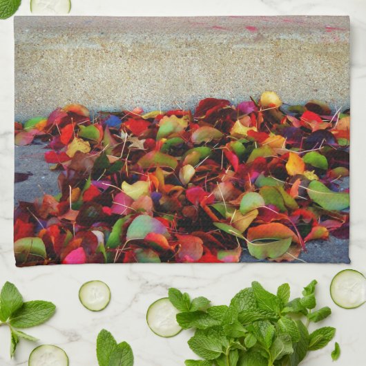 Blätter und Türe Küchentuch (Gefaltet)