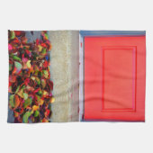 Blätter und Türe Küchentuch (Horizontal)