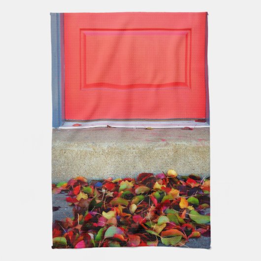 Blätter und Türe Küchentuch (Vertikal)