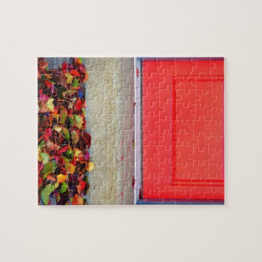 Blätter und Türe Puzzle (Horizontal)