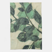 Blätter und Verzweigungen auf dem Hintergrund der  Handtuch (Vertikal)