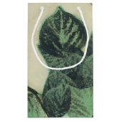 Blätter und Verzweigungen auf dem Hintergrund der  Kleine Geschenktüte (Rückseite)