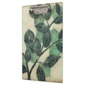 Blätter und Verzweigungen auf dem Hintergrund der Klemmbrett (Links)