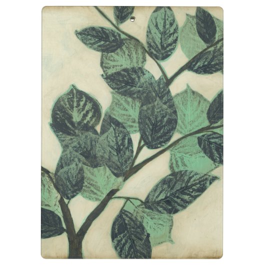 Blätter und Verzweigungen auf dem Hintergrund der  Klemmbrett (Rückseite)