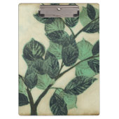 Blätter und Verzweigungen auf dem Hintergrund der Klemmbrett (Vorderseite)