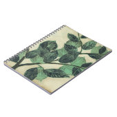 Blätter und Verzweigungen auf dem Hintergrund der Notizblock (Linke Seite)