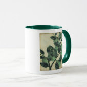 Blätter und Verzweigungen auf dem Hintergrund der  Tasse (VorderseiteRechts)