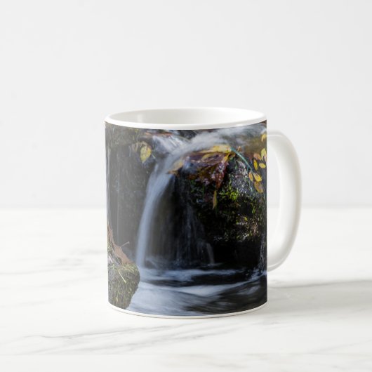 Blätter und Wasserfälle Kaffee Tasse (VorderseiteRechts)