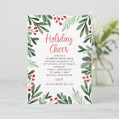 Blätter und Weihnachtsfeier an der Grenze Einladung (Stehend Vorderseite)