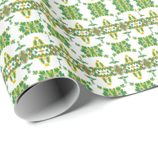 Blätter und Wolken Geschenkpapier (Rolleneckpunkt)