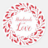 Blätter und Zweige - Angebotspreis für Lieben in R Runder Aufkleber (Vorderseite)