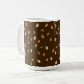 Blätter und Zweige Dunkle Herbstbeizen Brauner Hin Kaffeetasse (Vorderseite Links)