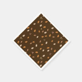 Blätter und Zweige Dunkle Herbstbeizen Brauner Hin Serviette (Ecke)