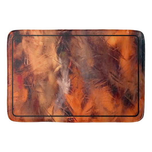 Blätter unter Eis Badematte (Vorderseite)