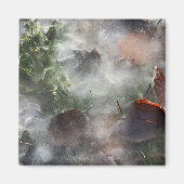 Blätter unter Eis Magnet (Vorne)