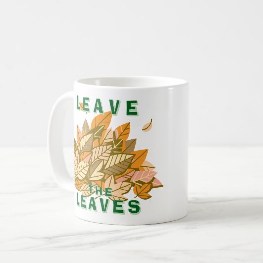 Blätter verlassen kaffeetasse (Vorderseite Links)