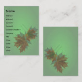 Blätter Visitenkarte (Vorne/Hinten)