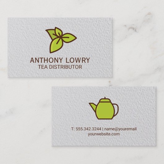 Blätter Visitenkarte (Vorne/Hinten)