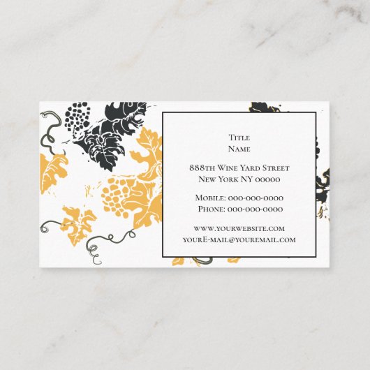 Blätter Visitenkarte (Rückseite)