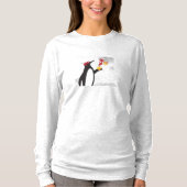 Blätter von Ahorn im Herbst und Sonnenpinguin Lang T-Shirt (Vorderseite)