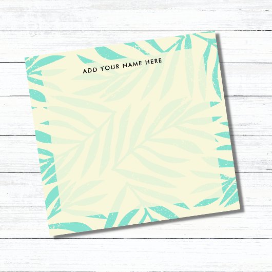 Blätter von Boho Pastel Blue Palm Post-it Klebezettel