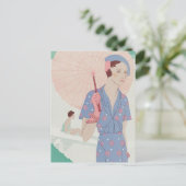 Blätter von Feminine Elegance Postkarte (Stehend Vorderseite)