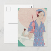 Blätter von Feminine Elegance Postkarte (Vorne/Hinten)