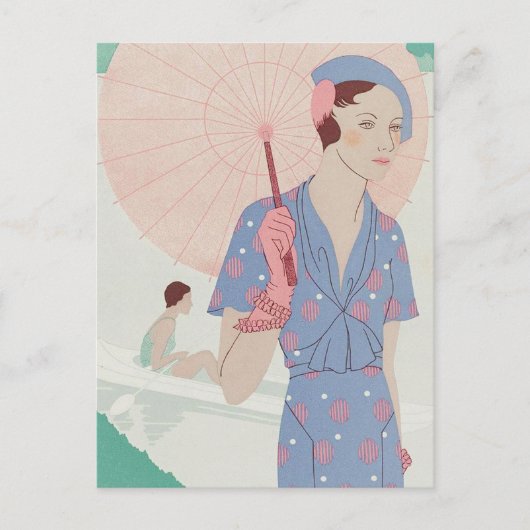 Blätter von Feminine Elegance Postkarte (Vorderseite)