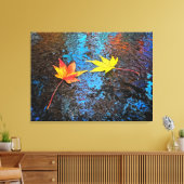 Blätter von gefallenem Ahorn Leinwanddruck (Insitu (Wohnzimmer))