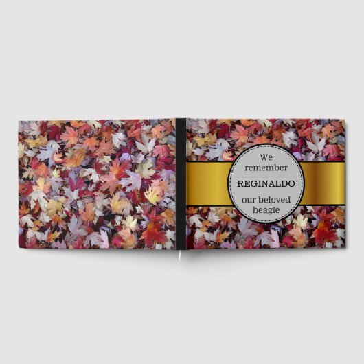 Blätter von gefallenen Herbstbaumen Gästebuch (Voll)