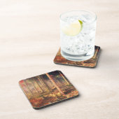 Blätter von Gold-Untersetzer Getränkeuntersetzer (Rechte Seite)