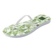 Blätter von Green Palm| Monogramm Badesandalen (Schrägansicht)